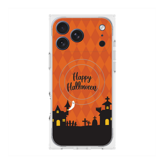 プレミアムスクエアケース with MagSafe［ Halloween World - Orange ］