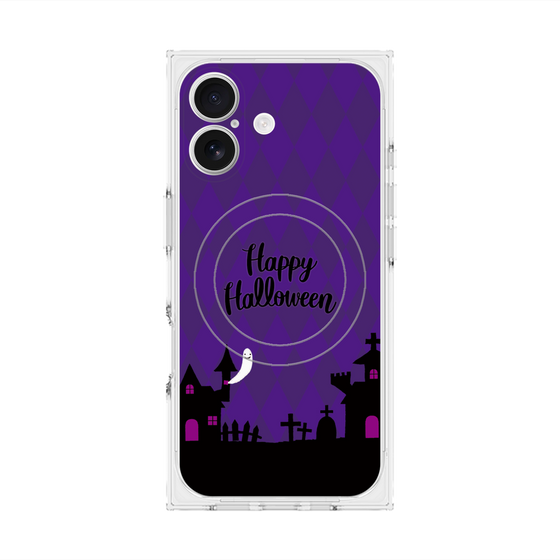 プレミアムスクエアケース with MagSafe［ Halloween World - Purple ］