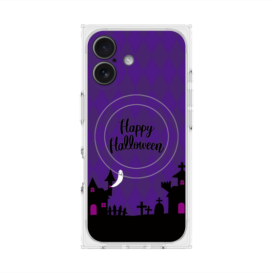 プレミアムスクエアケース with MagSafe［ Halloween World - Purple ］