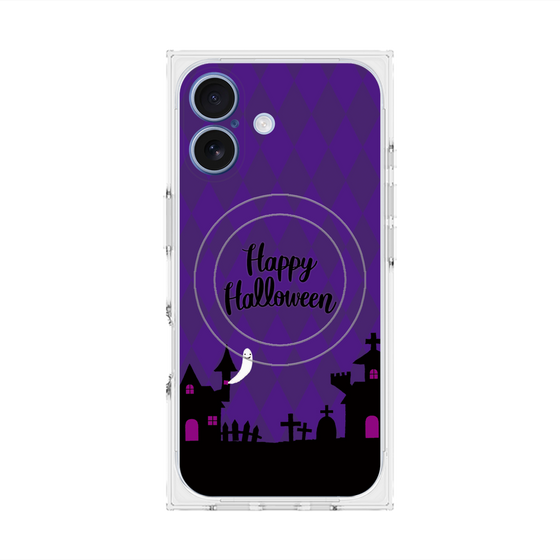 プレミアムスクエアケース with MagSafe［ Halloween World - Purple ］