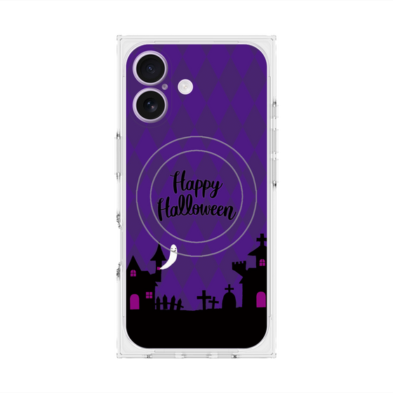 プレミアムスクエアケース with MagSafe［ Halloween World - Purple ］
