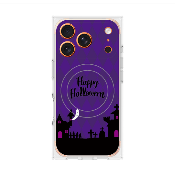 プレミアムスクエアケース with MagSafe［ Halloween World - Purple ］