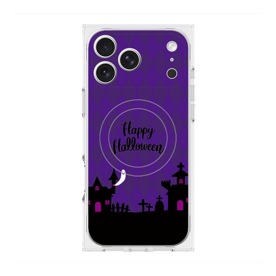 プレミアムスクエアケース with MagSafe［ Halloween World - Purple ］