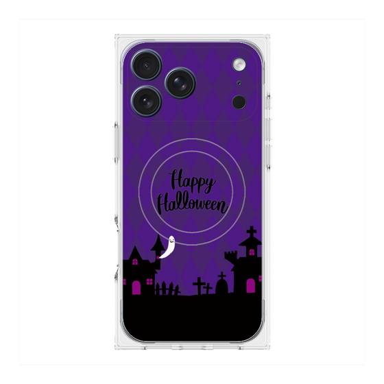 プレミアムスクエアケース with MagSafe［ Halloween World - Purple ］