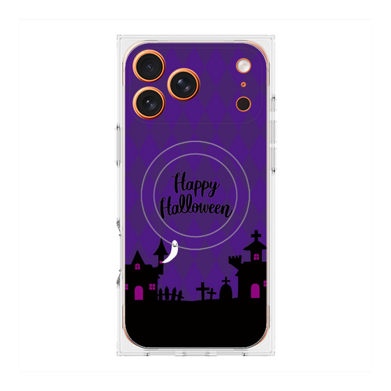 プレミアムスクエアケース with MagSafe［ Halloween World - Purple ］