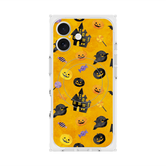 プレミアムスクエアケース with MagSafe［ Halloween Party - Orange ］