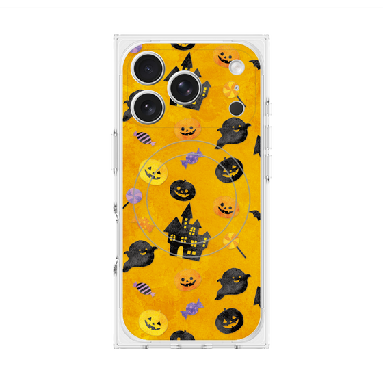 プレミアムスクエアケース with MagSafe［ Halloween Party - Orange ］