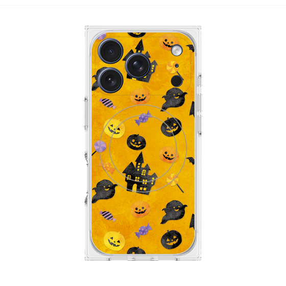プレミアムスクエアケース with MagSafe［ Halloween Party - Orange ］
