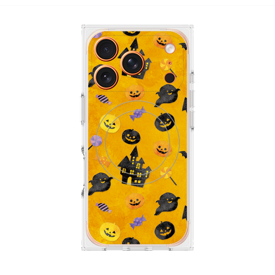 プレミアムスクエアケース with MagSafe［ Halloween Party - Orange ］