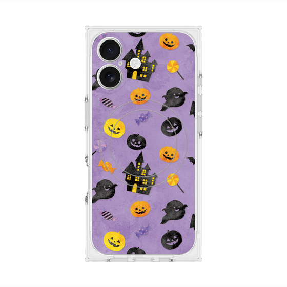 プレミアムスクエアケース with MagSafe［ Halloween Party - Purple ］