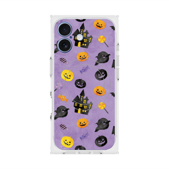 プレミアムスクエアケース with MagSafe［ Halloween Party - Purple ］