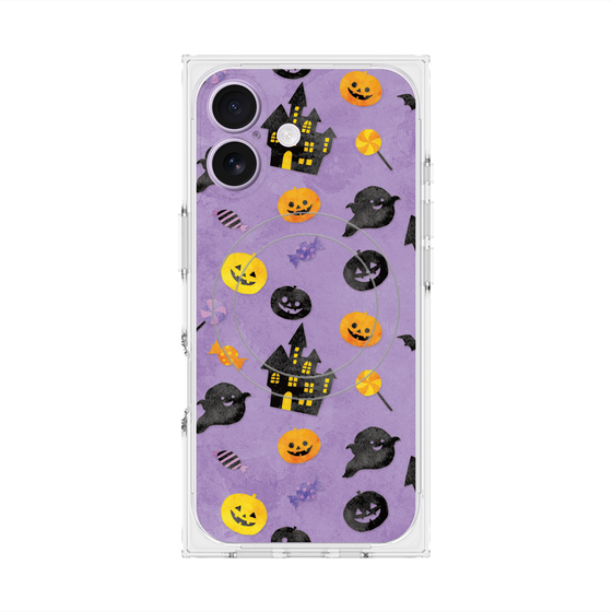 プレミアムスクエアケース with MagSafe［ Halloween Party - Purple ］