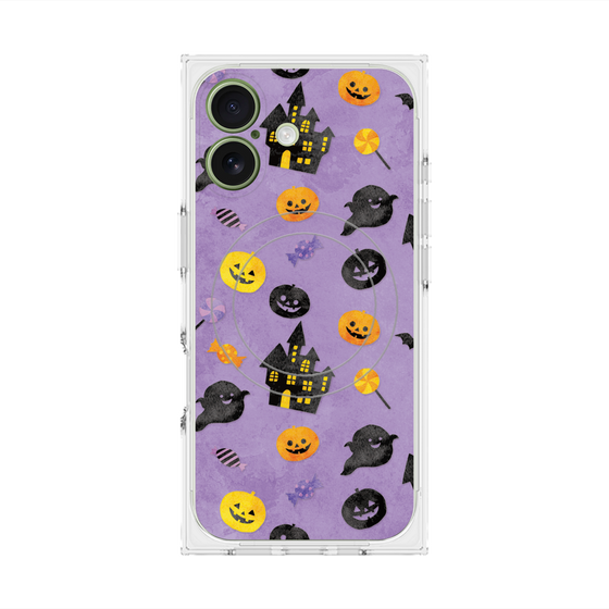 プレミアムスクエアケース with MagSafe［ Halloween Party - Purple ］