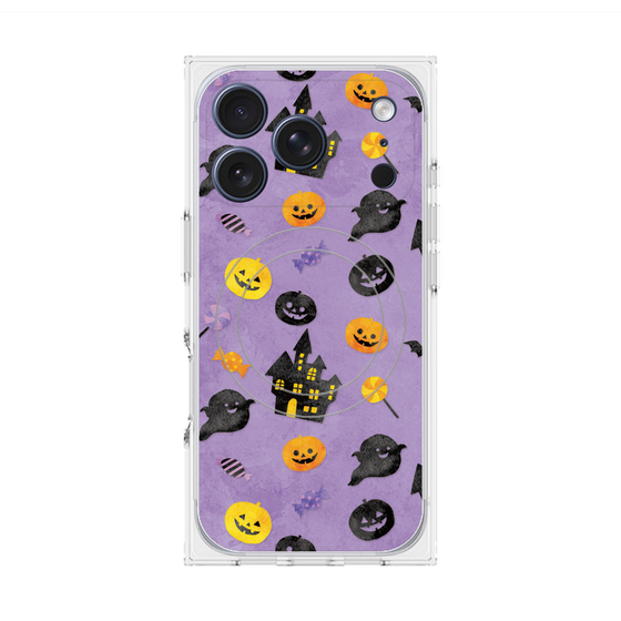 プレミアムスクエアケース with MagSafe［ Halloween Party - Purple ］