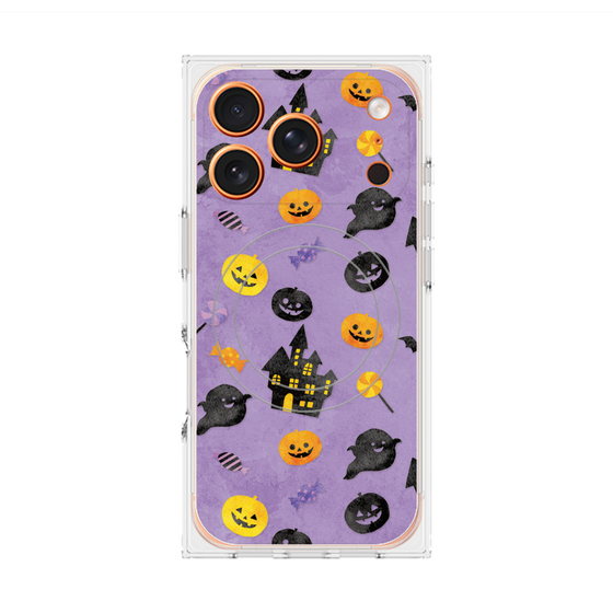 プレミアムスクエアケース with MagSafe［ Halloween Party - Purple ］