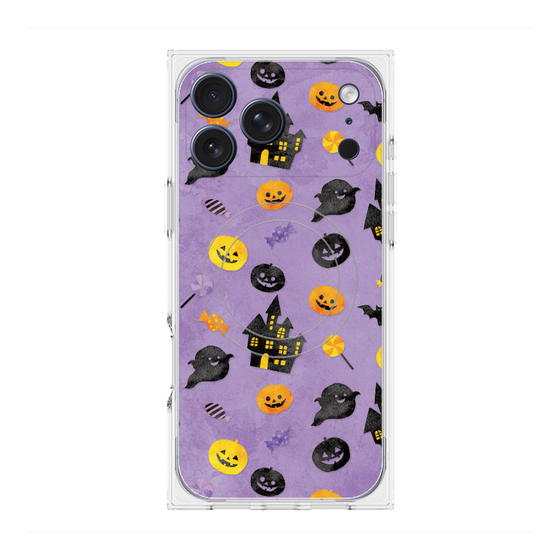プレミアムスクエアケース with MagSafe［ Halloween Party - Purple ］