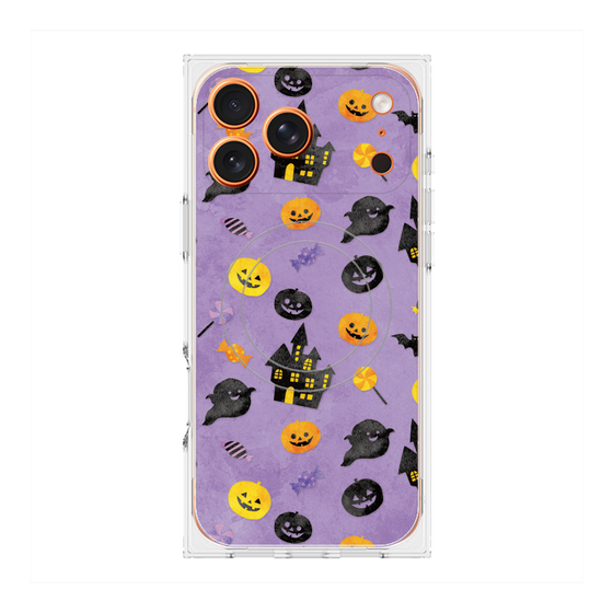 プレミアムスクエアケース with MagSafe［ Halloween Party - Purple ］