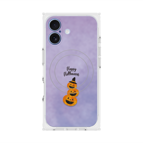 プレミアムスクエアケース with MagSafe［ Happy Halloween - Pumpkin ］