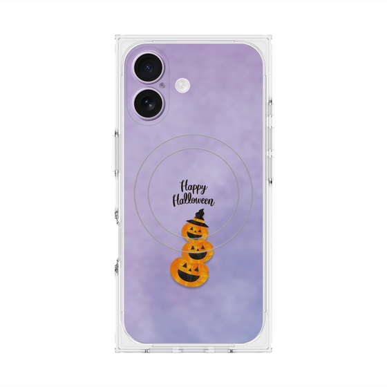 プレミアムスクエアケース with MagSafe［ Happy Halloween - Pumpkin ］