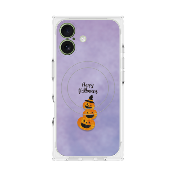 プレミアムスクエアケース with MagSafe［ Happy Halloween - Pumpkin ］