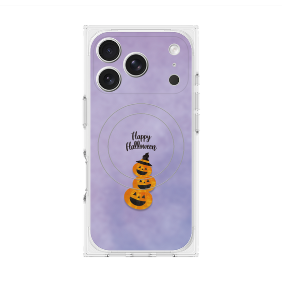 プレミアムスクエアケース with MagSafe［ Happy Halloween - Pumpkin ］