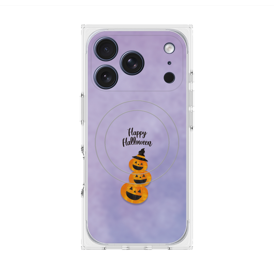 プレミアムスクエアケース with MagSafe［ Happy Halloween - Pumpkin ］