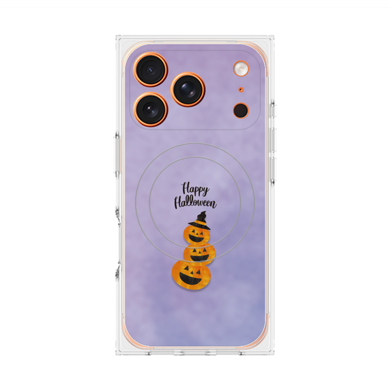 プレミアムスクエアケース with MagSafe［ Happy Halloween - Pumpkin ］