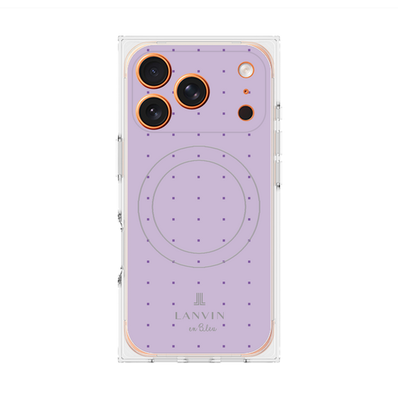 プレミアムスクエアケース with MagSafe［ LANVIN en Bleu Tiny dots Purple - ランバン ドット パープル ］