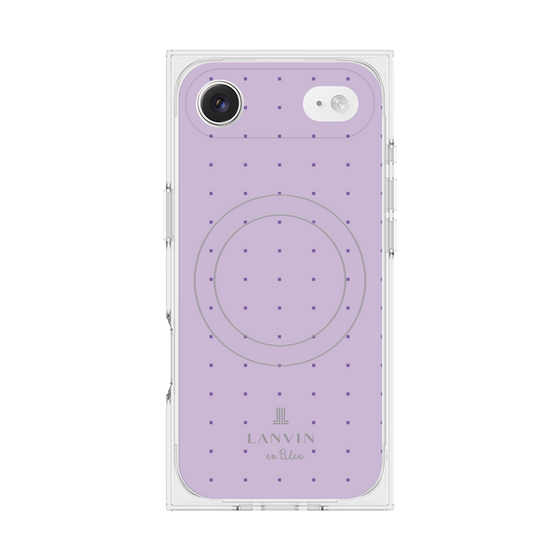 プレミアムスクエアケース with MagSafe［ LANVIN en Bleu Tiny dots Purple - ランバン ドット パープル ］