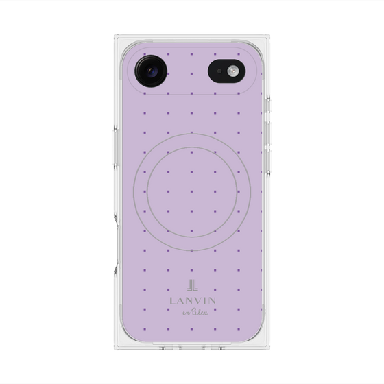 プレミアムスクエアケース with MagSafe［ LANVIN en Bleu Tiny dots Purple - ランバン ドット パープル ］
