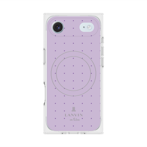 プレミアムスクエアケース with MagSafe［ LANVIN en Bleu Tiny dots Purple - ランバン ドット パープル ］