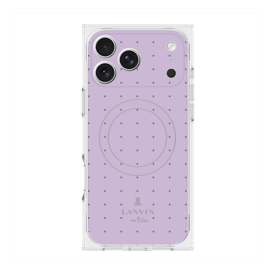 プレミアムスクエアケース with MagSafe［ LANVIN en Bleu Tiny dots Purple - ランバン ドット パープル ］