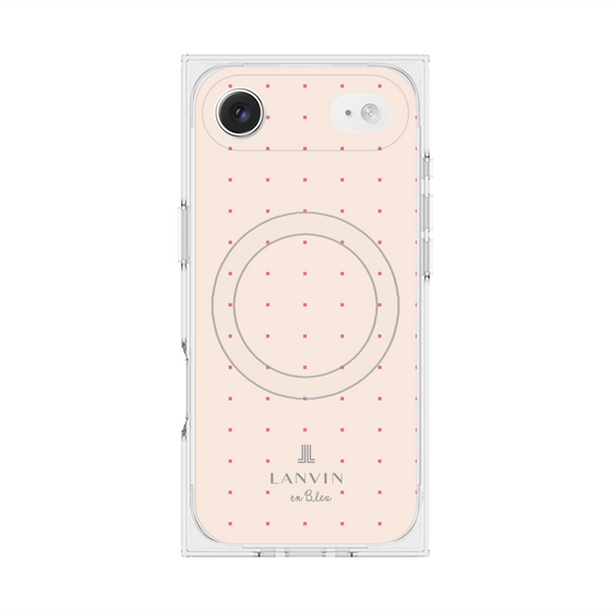 プレミアムスクエアケース with MagSafe［ LANVIN en Bleu Tiny dots Pink - ランバン ドット ピンク ］