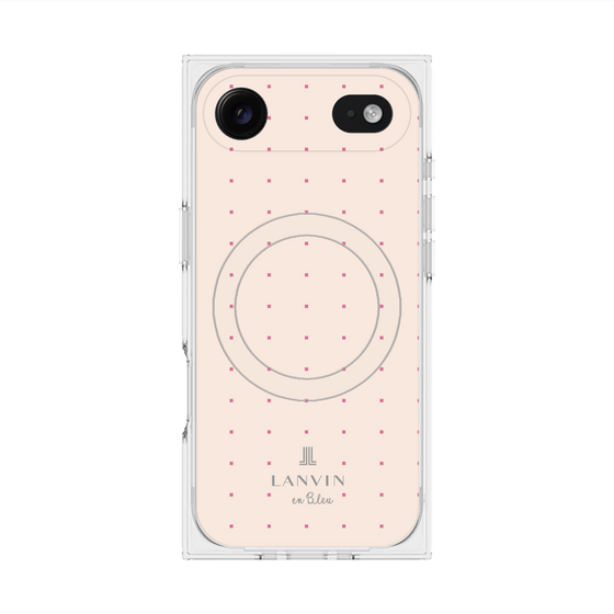 プレミアムスクエアケース with MagSafe［ LANVIN en Bleu Tiny dots Pink - ランバン ドット ピンク ］