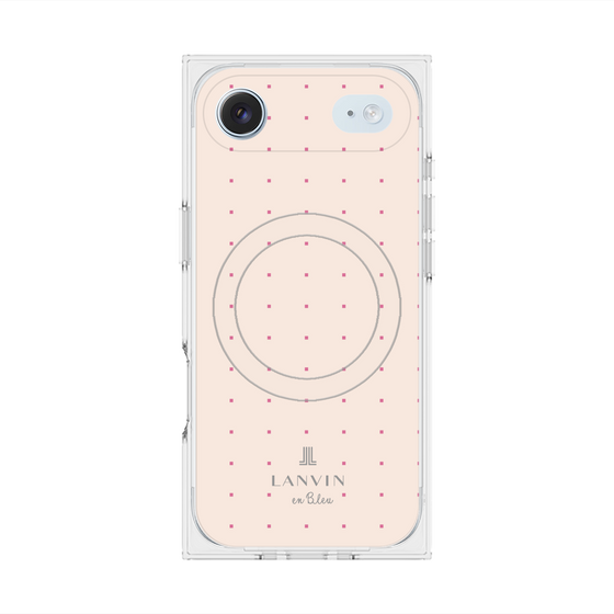 プレミアムスクエアケース with MagSafe［ LANVIN en Bleu Tiny dots Pink - ランバン ドット ピンク ］