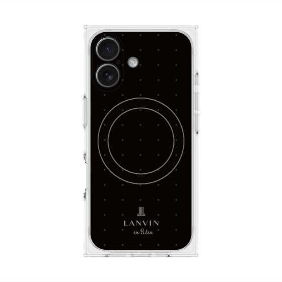 プレミアムスクエアケース with MagSafe［ LANVIN en Bleu Tiny dots Black - ランバン ドット ブラック ］