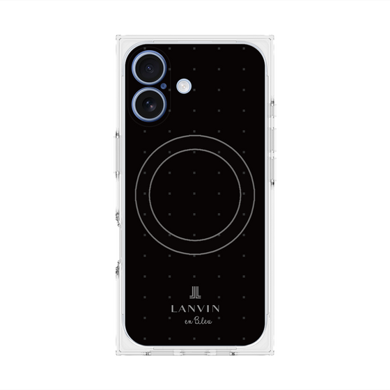 プレミアムスクエアケース with MagSafe［ LANVIN en Bleu Tiny dots Black - ランバン ドット ブラック ］