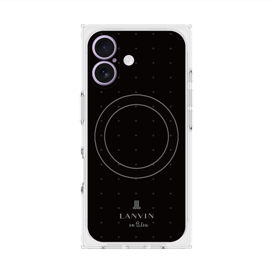 プレミアムスクエアケース with MagSafe［ LANVIN en Bleu Tiny dots Black - ランバン ドット ブラック ］