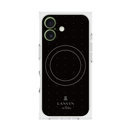 プレミアムスクエアケース with MagSafe［ LANVIN en Bleu Tiny dots Black - ランバン ドット ブラック ］