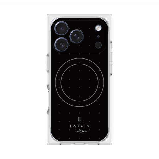 プレミアムスクエアケース with MagSafe［ LANVIN en Bleu Tiny dots Black - ランバン ドット ブラック ］