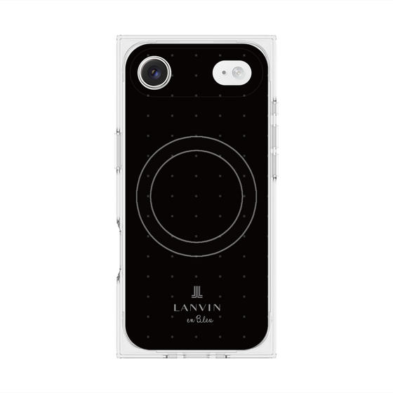 プレミアムスクエアケース with MagSafe［ LANVIN en Bleu Tiny dots Black - ランバン ドット ブラック ］