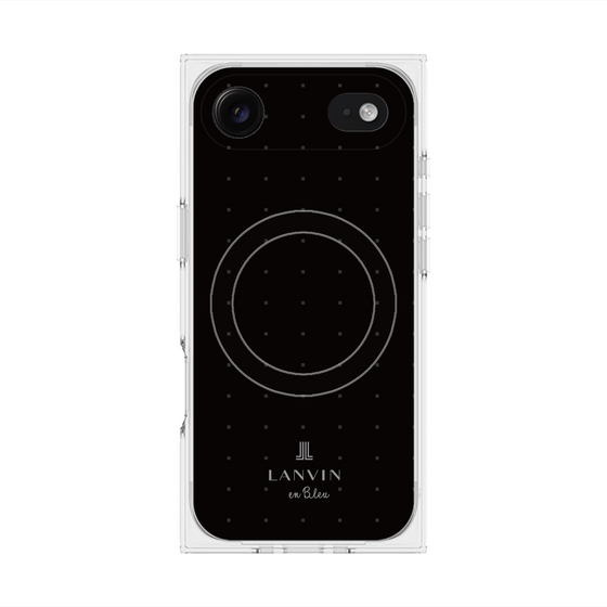 プレミアムスクエアケース with MagSafe［ LANVIN en Bleu Tiny dots Black - ランバン ドット ブラック ］