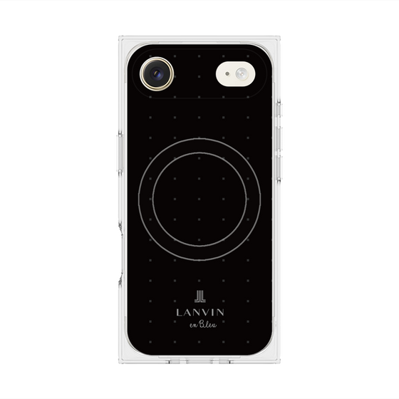 プレミアムスクエアケース with MagSafe［ LANVIN en Bleu Tiny dots Black - ランバン ドット ブラック ］