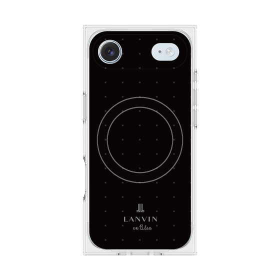 プレミアムスクエアケース with MagSafe［ LANVIN en Bleu Tiny dots Black - ランバン ドット ブラック ］