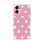 プレミアムスクエアケース with MagSafe［ 水彩ドット・レトロカラー - Pink ］