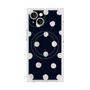 プレミアムスクエアケース with MagSafe［ 水彩ドット・レトロカラー - Navy ］