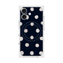 プレミアムスクエアケース with MagSafe［ 水彩ドット・レトロカラー - Navy ］