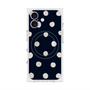 プレミアムスクエアケース with MagSafe［ 水彩ドット・レトロカラー - Navy ］