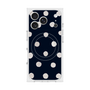 プレミアムスクエアケース with MagSafe［ 水彩ドット・レトロカラー - Navy ］
