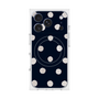 プレミアムスクエアケース with MagSafe［ 水彩ドット・レトロカラー - Navy ］